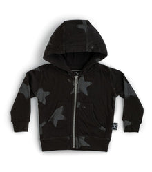 Newborn | Star Zip Hoodie | Black