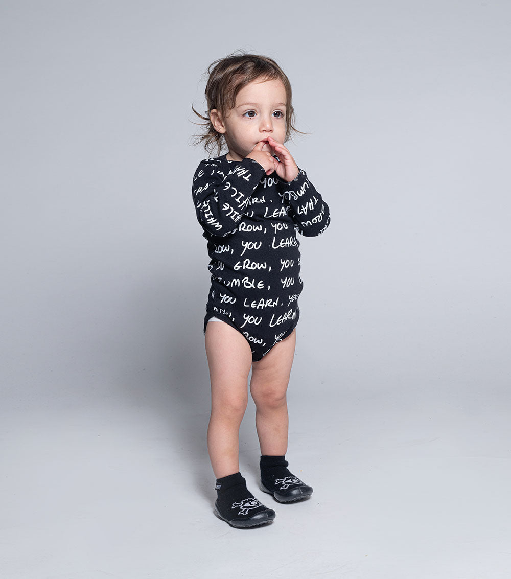 Newborn | Growth Onesie | Black