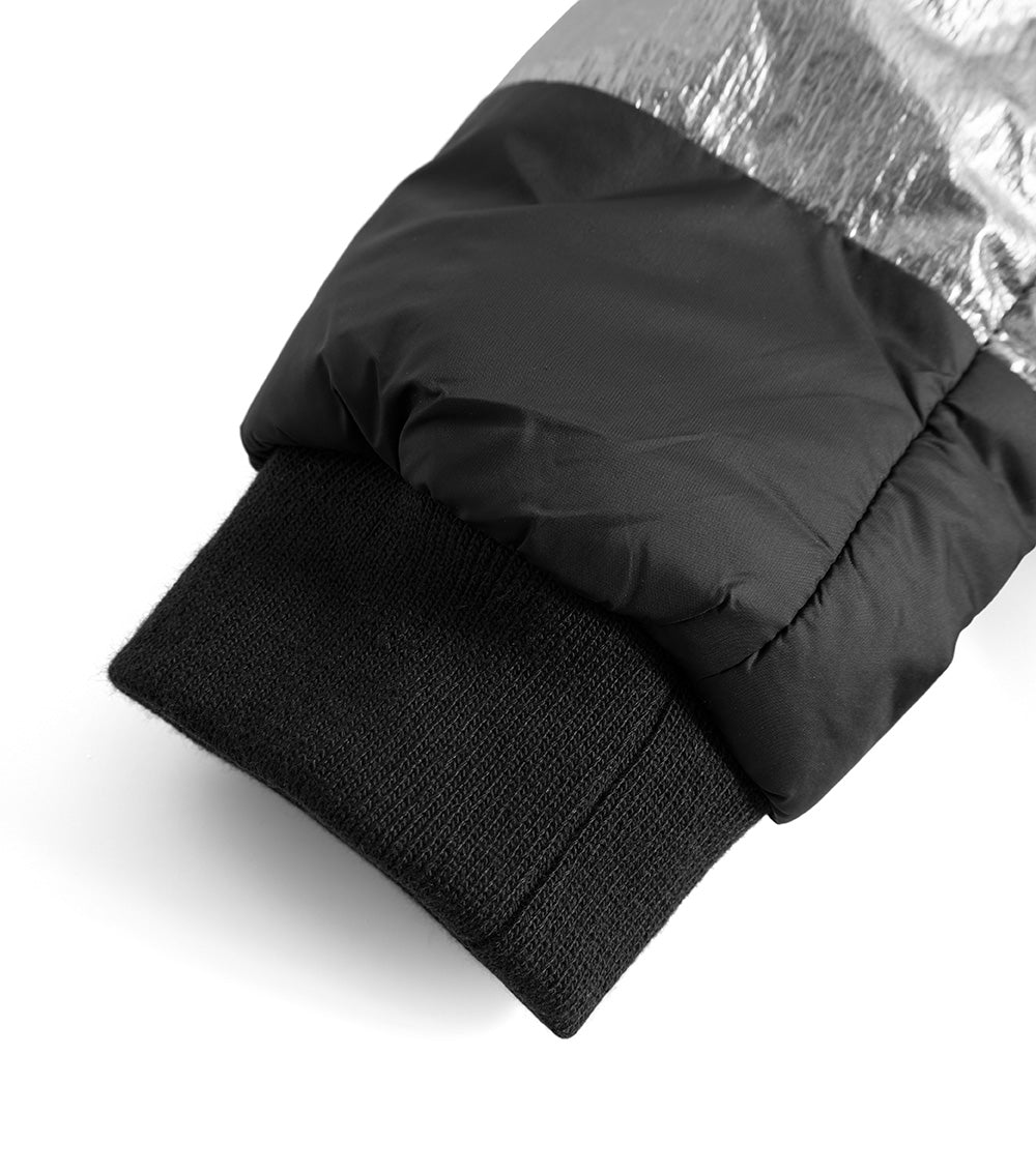 Newborn | Puffy Trio Overall | Black x Silver