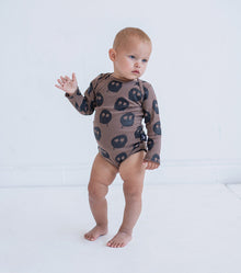 Newborn | Melting Mask Onesie | Heather Grey (V1)