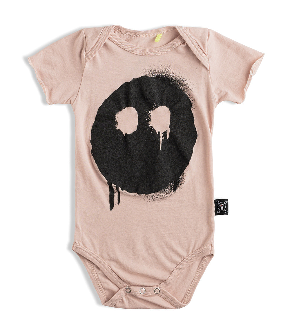 Newborn | Melting Mask Onesie | Powder Pink