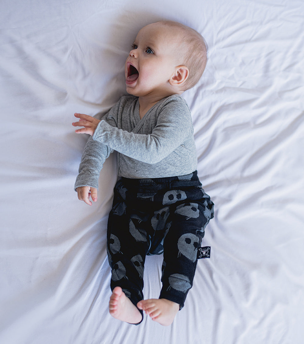 Newborn | Soft Masks Baggy Pants | Heather Grey