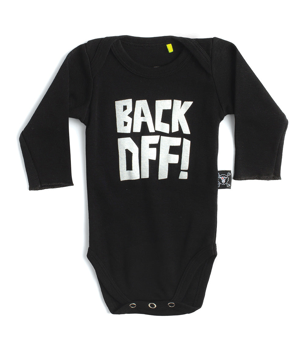 Newborn | Back Off! Onesie | Black