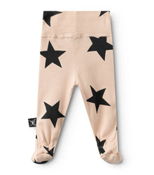 Newborn | Star Footed Leggings | Nude