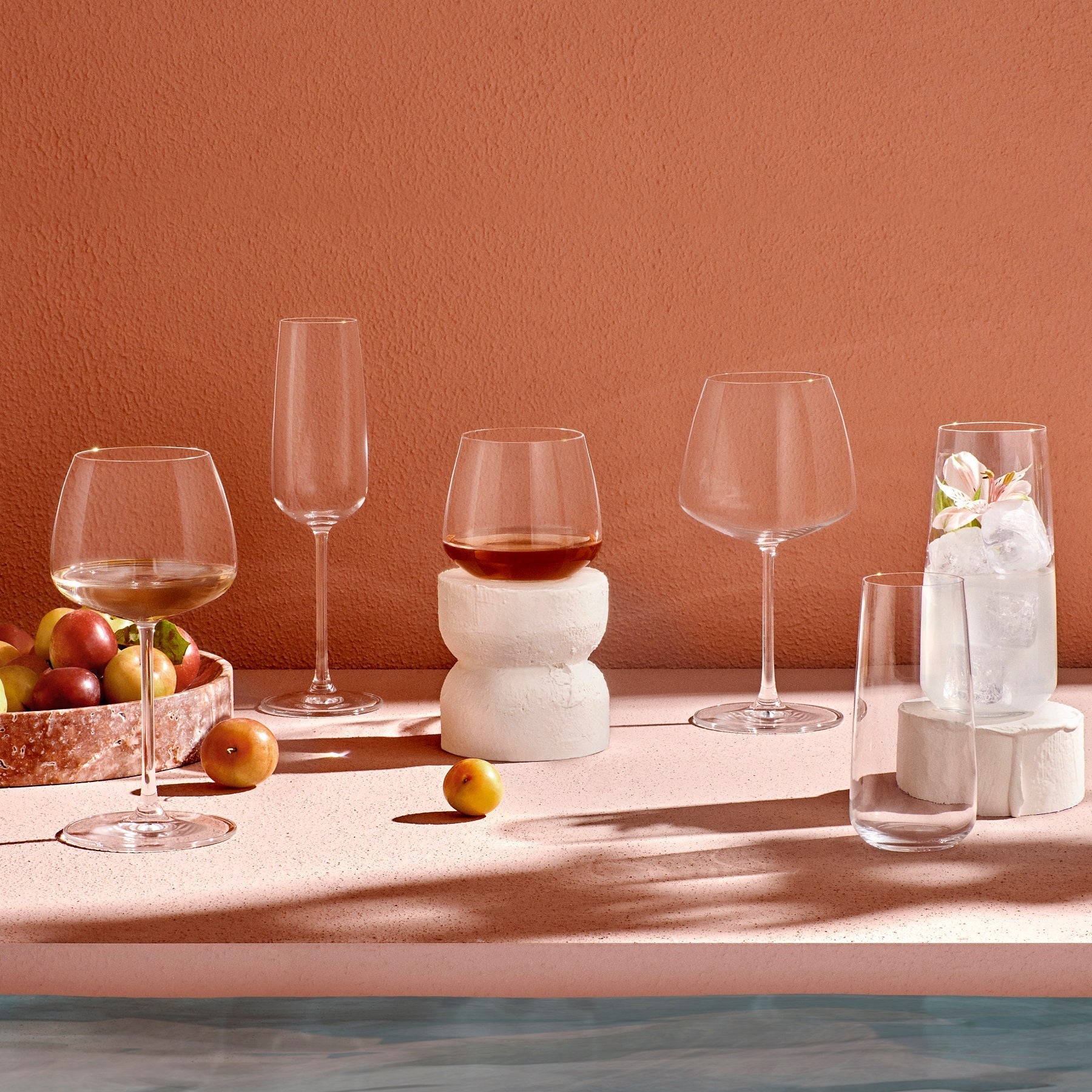 Mirage High Ball Glasses | Clear Crystal | Set of 4