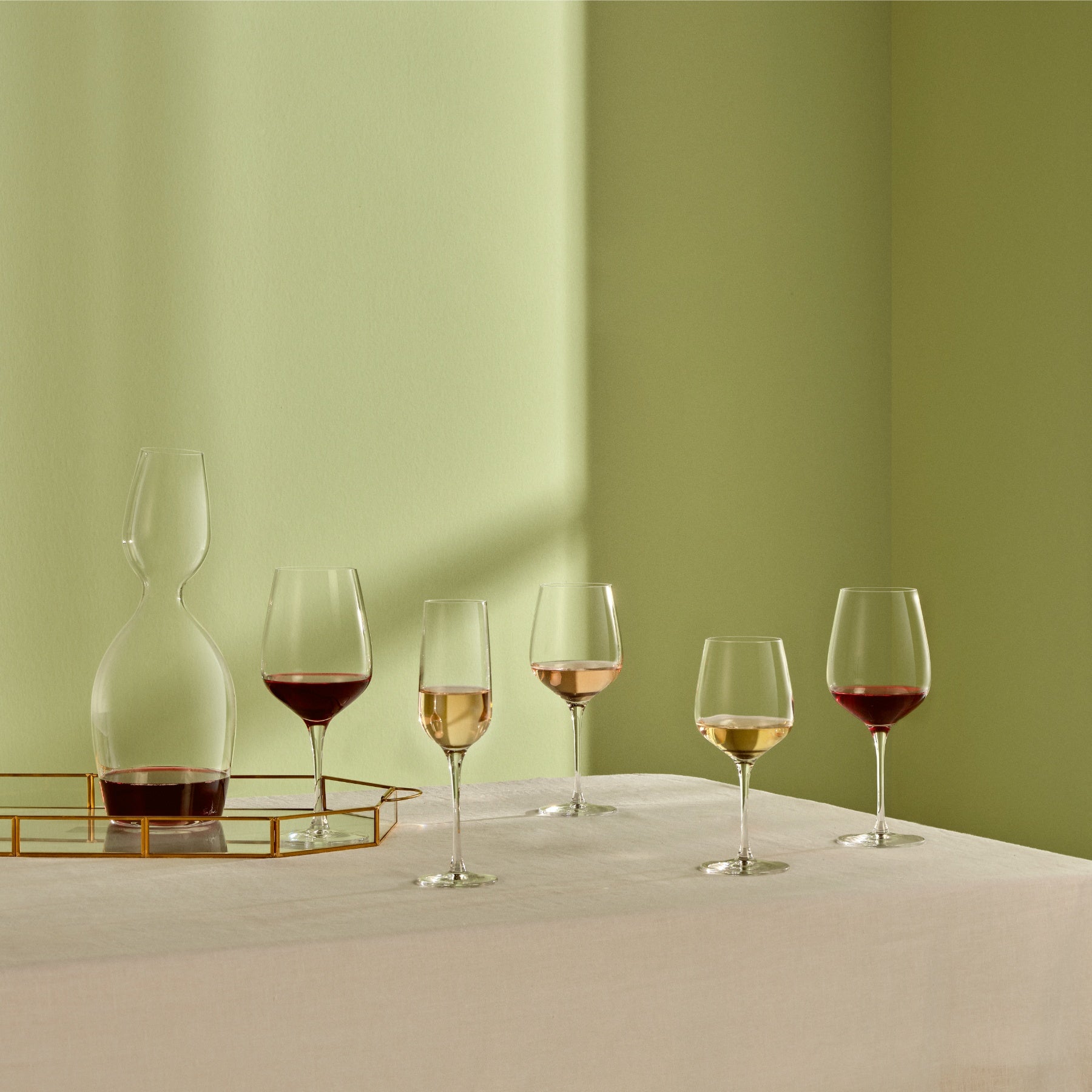 Refine Burgundy Glasses | Clear Crystal | Set of 2