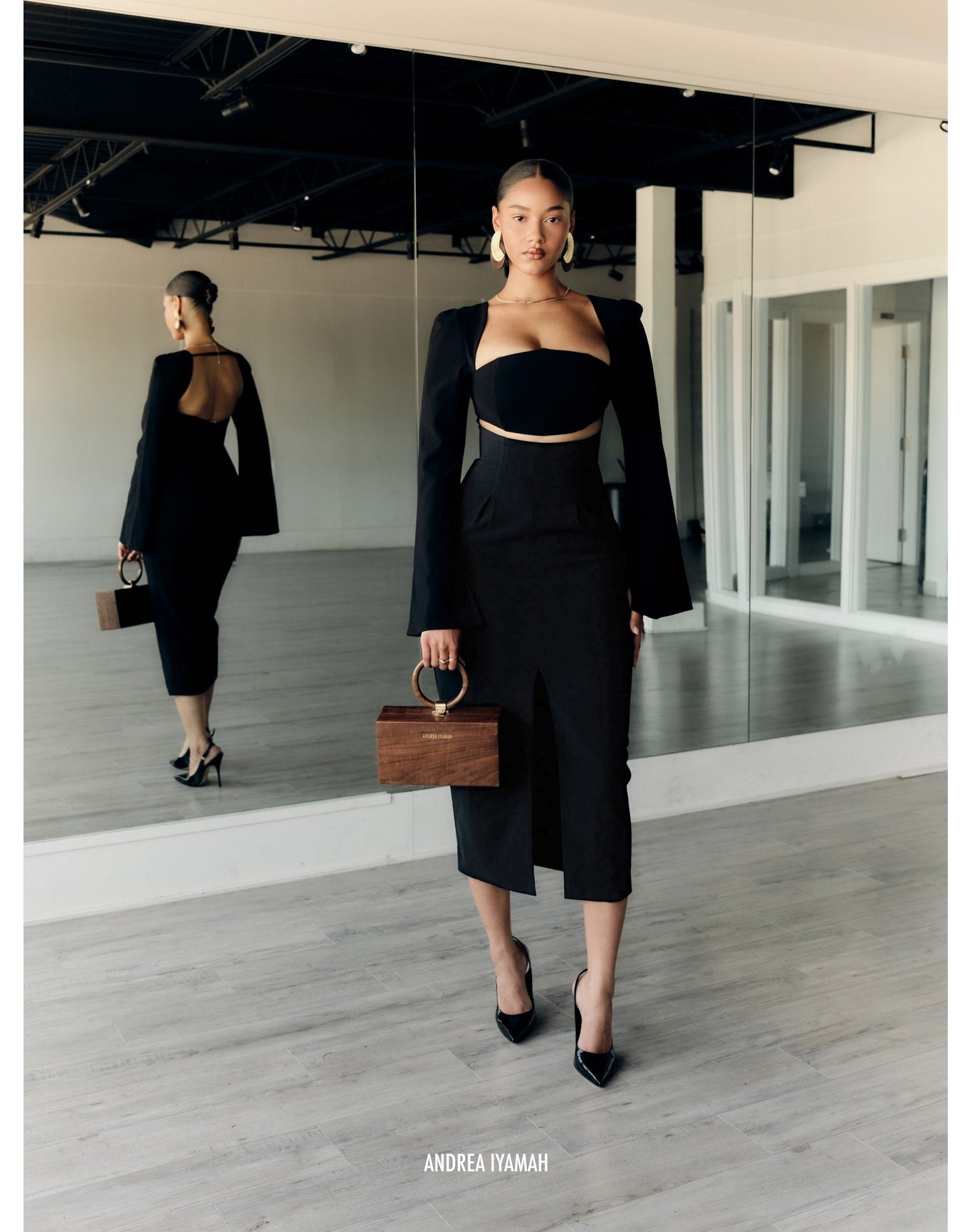 Nita Midi Dress | Black