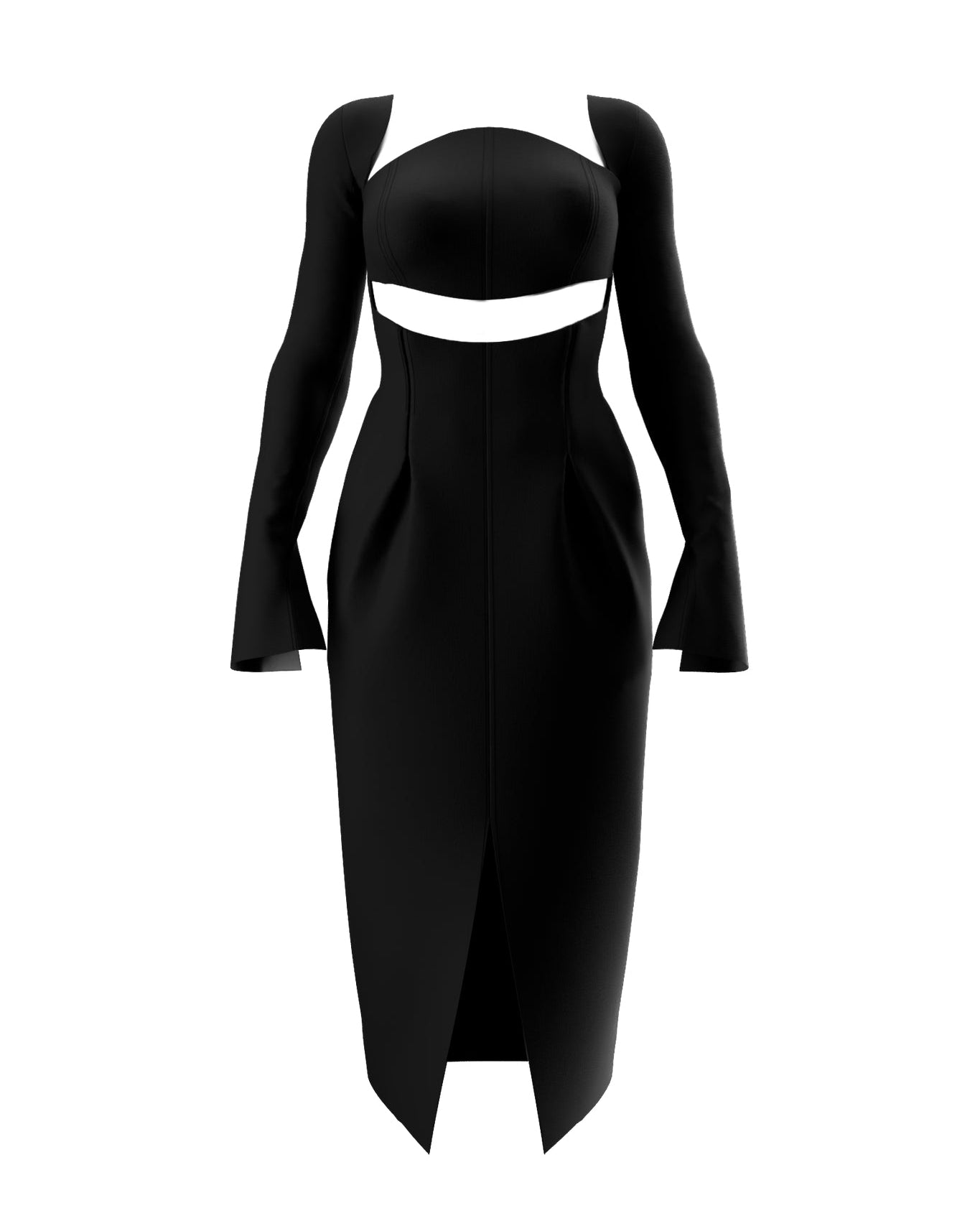 Nita Midi Dress | Black