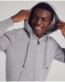 Nomad1942 | Men | Columbus Cashmere Hoodie Jacket | Cement