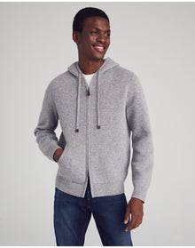 Nomad1942 | Men | Columbus Cashmere Hoodie Jacket | Cement