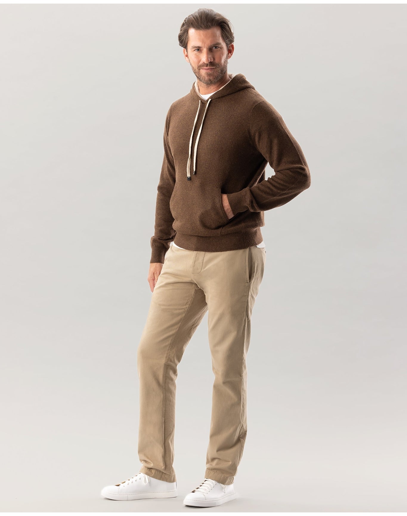 Nomad1942 | Men | Morningside Cashmere Hoodie | Mocha