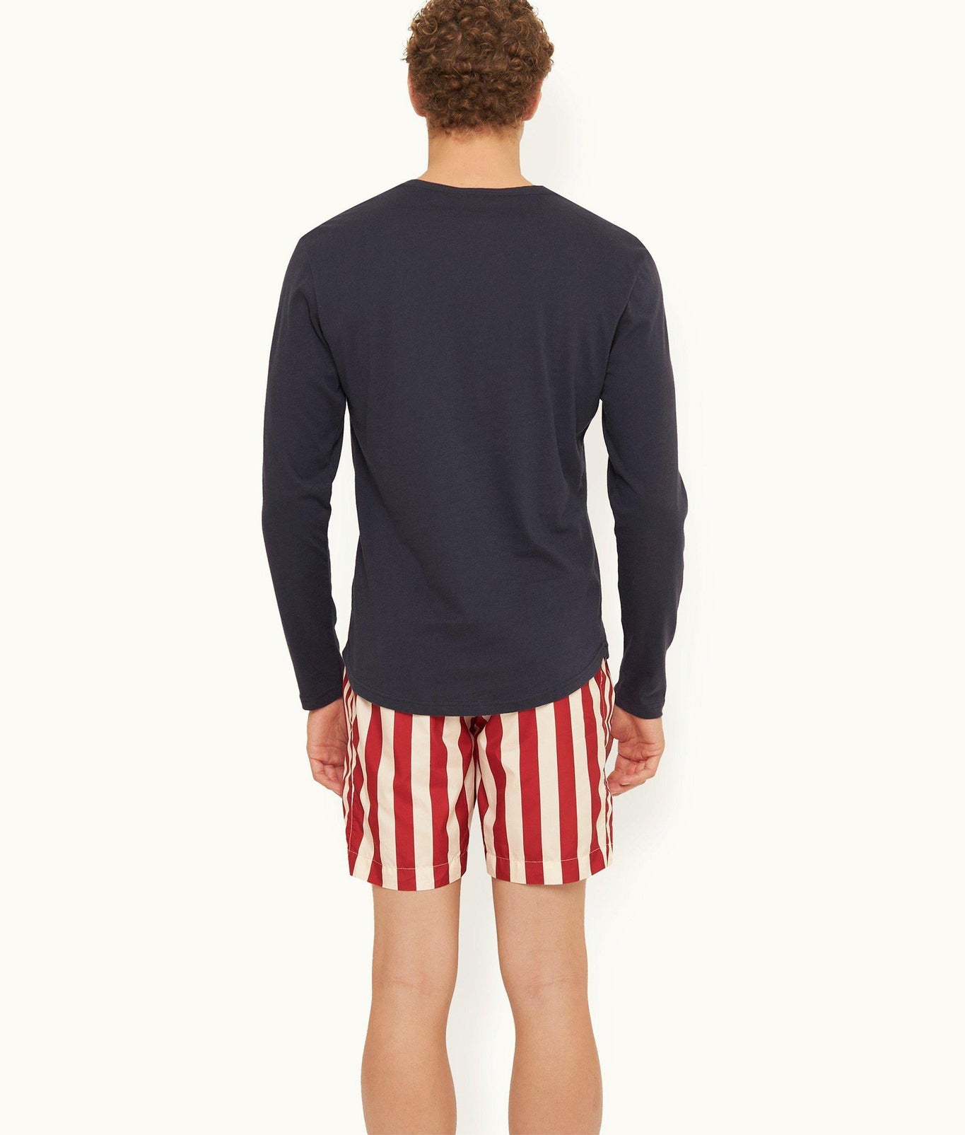 OB-T Cashmere Tailored Fit Crew Neck Cashmere-Blend T-Shirt | Night Iris