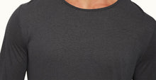 OB-T Cashmere Tailored Fit Crewneck Long-Sleeve Cashmere T-Shirt | Piranha Grey