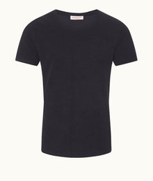 OB-T Towelling Crew Neck Organic Cotton Towelling T-Shirt Night Iris | Night Iris