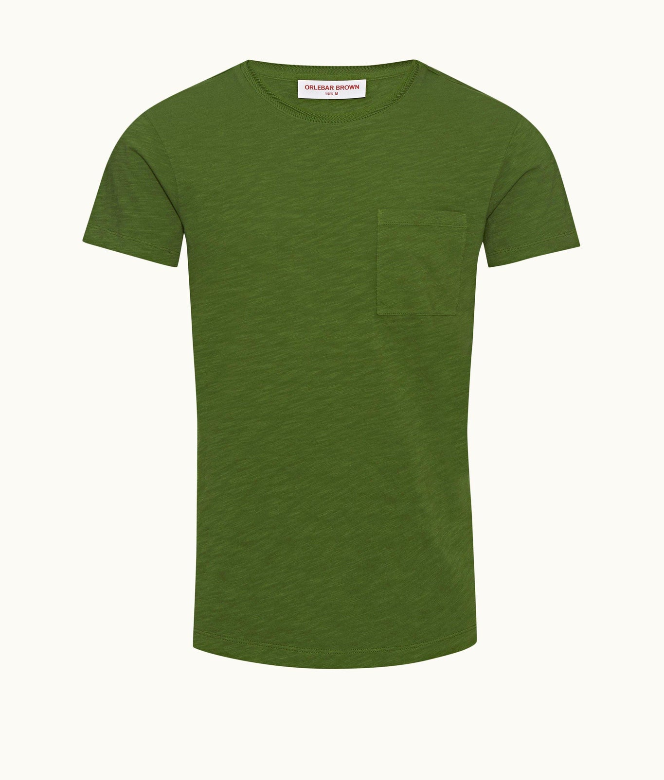 OB Classic Crew Neck Garment Dye Cotton T-Shirt | Conifer