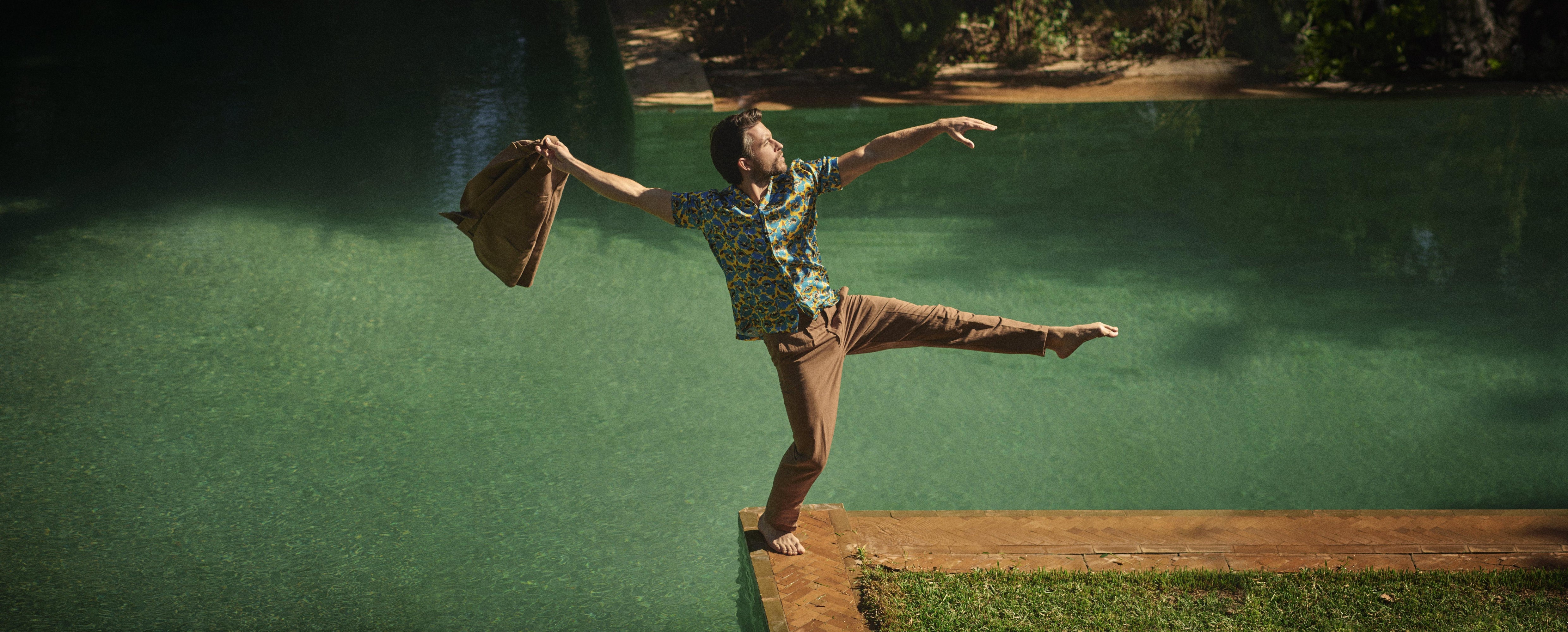 Tailored Fit, Italian Made, Two-Button Unstructured Blazer in Cinnamon Coffee | Cinnamon Coffee