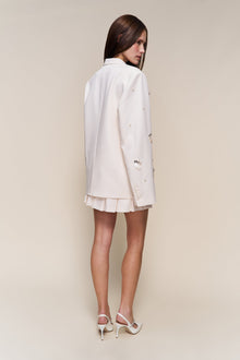Womens | Embellished Oversized Blazer | Ivory