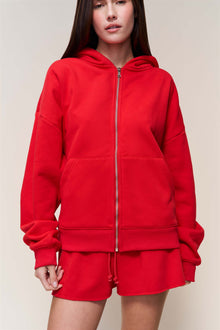 Womens | Zip Up Hoodie | Red Love