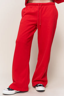 Womens | Relaxed Drawstring Sweatpants | Red Love