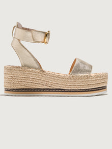 Lily Espadrille Sandal | Light Gold