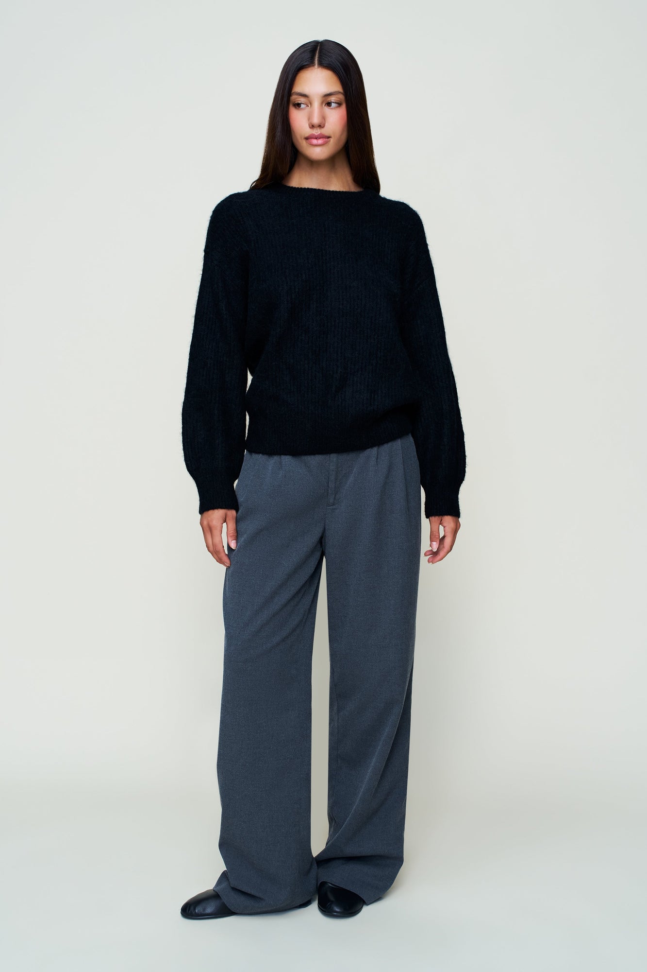 Womens | Bobbie Oversized Wool Jumper | Black