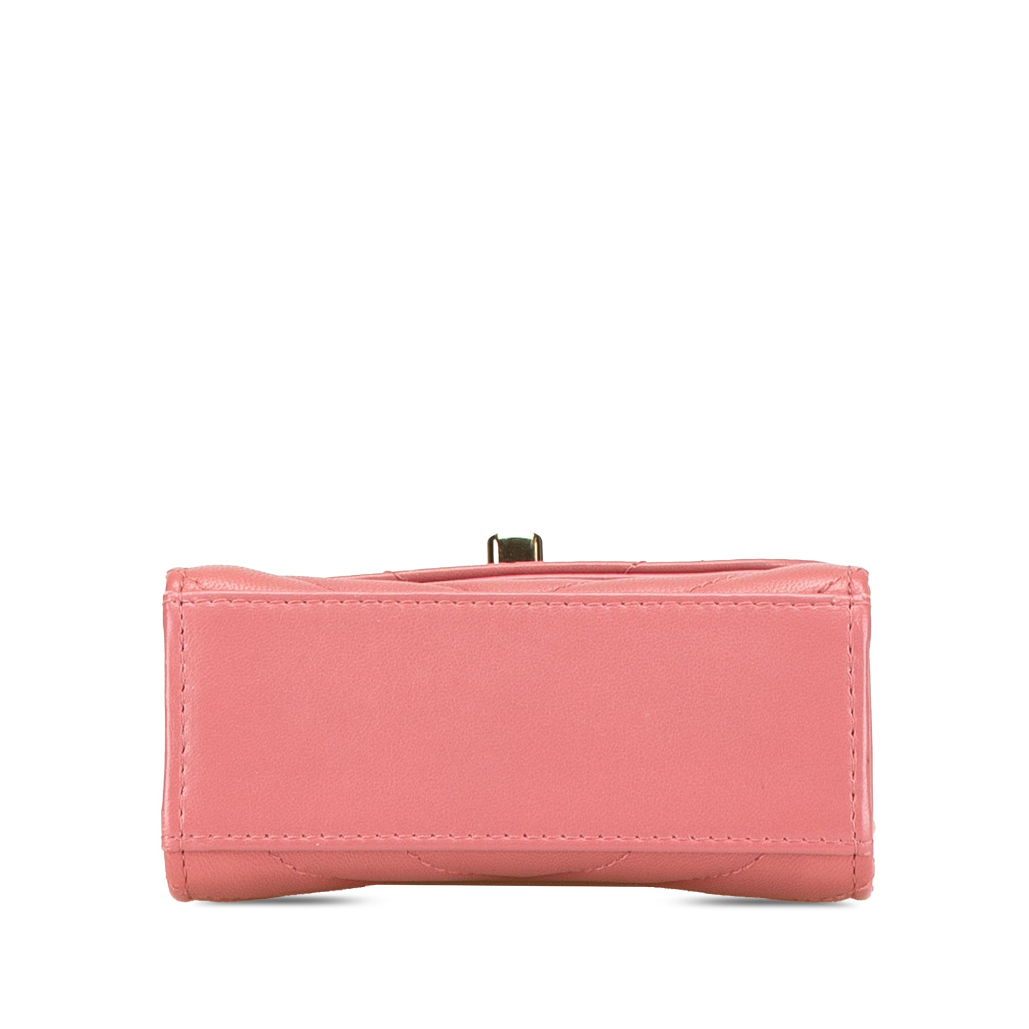 Chanel | Pre-Owned Mini Chevron Lambskin Trendy CC Chain Wallet | Pink