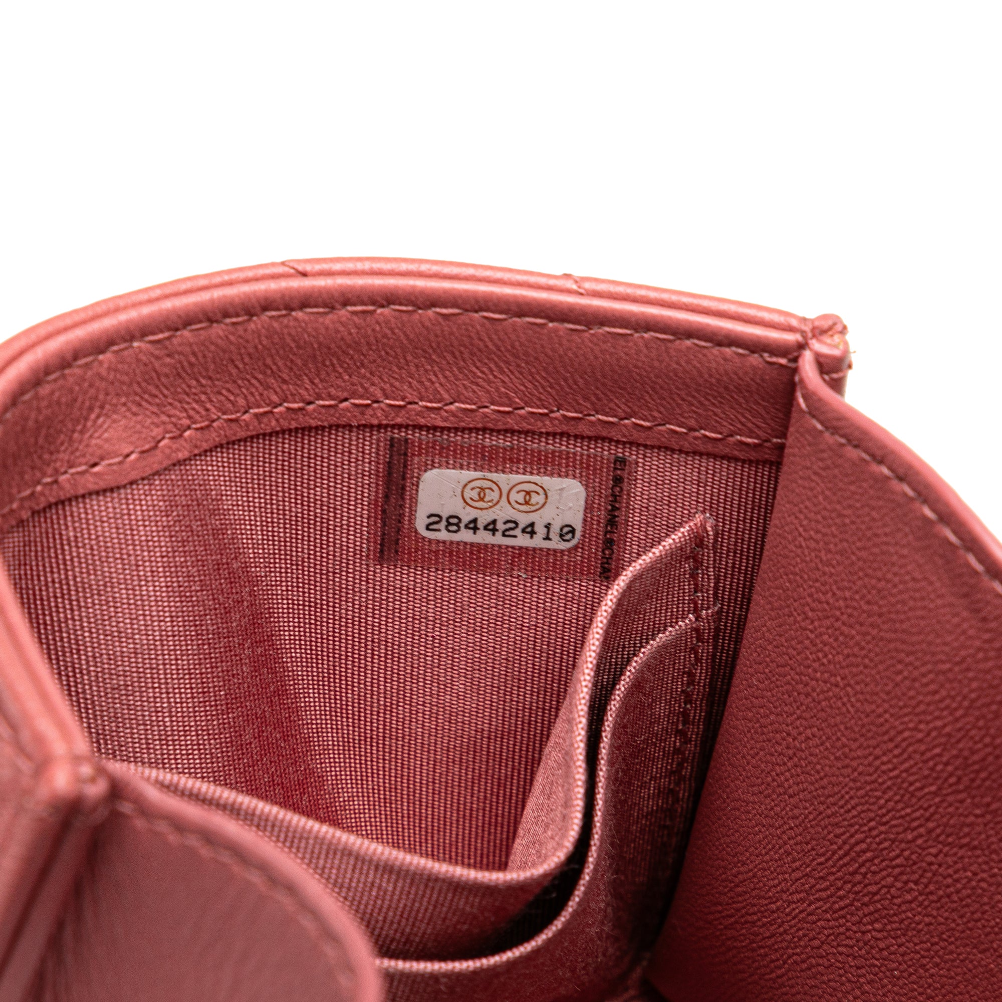 Chanel | Pre-Owned Mini Chevron Lambskin Trendy CC Chain Wallet | Pink