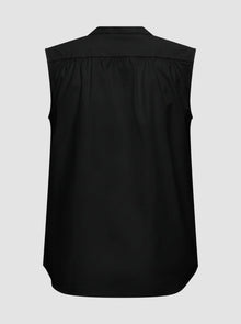 Olympia Sleeveless Shirt | Black