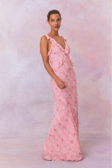 Orcene Floral Maxi Dress | Cherry Pink