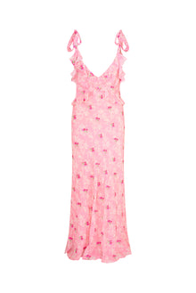 Orcene Floral Maxi Dress | Cherry Pink