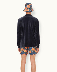 Bouvet Towelling Night Iris Classic Fit Towelling Polo Shirt | Night Iris