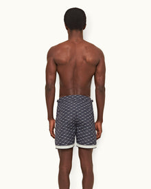 Dark Sapphire/Sea Mist Bandana Mid-Length Swim Shorts | Dark Sapphire/Sea Mist