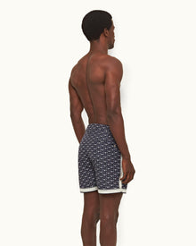 Dark Sapphire/Sea Mist Bandana Mid-Length Swim Shorts | Dark Sapphire/Sea Mist
