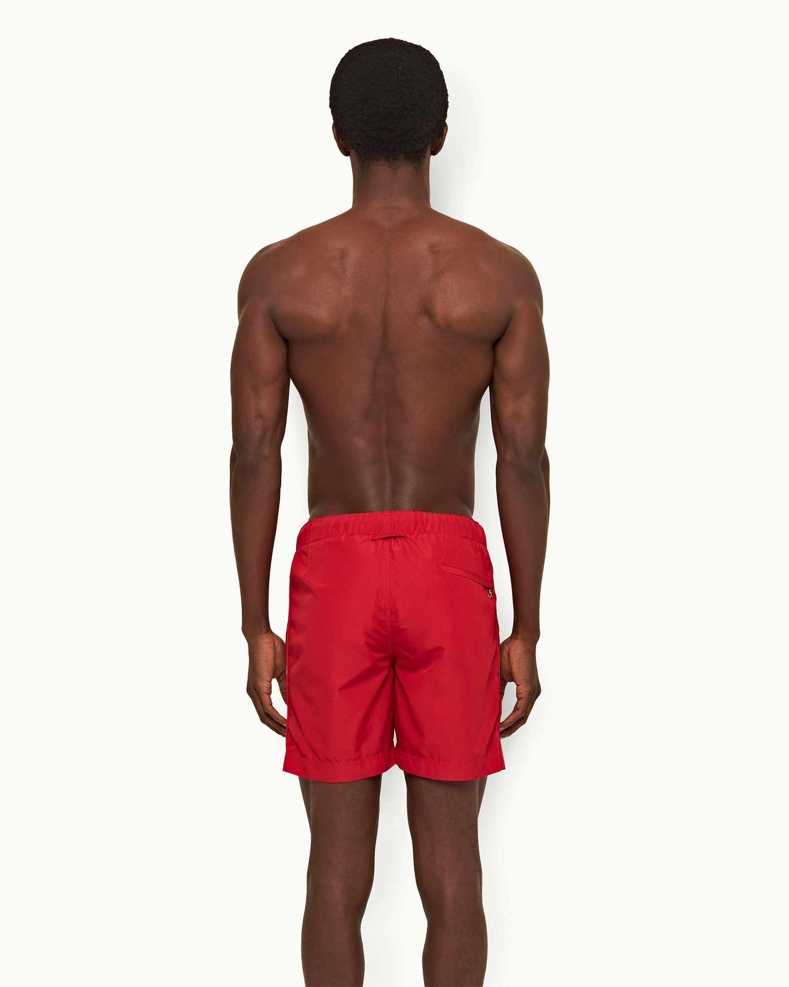 Bulldog Drawcord Vermillion Drawcord Mid-Length Swim Shorts | Vermillion