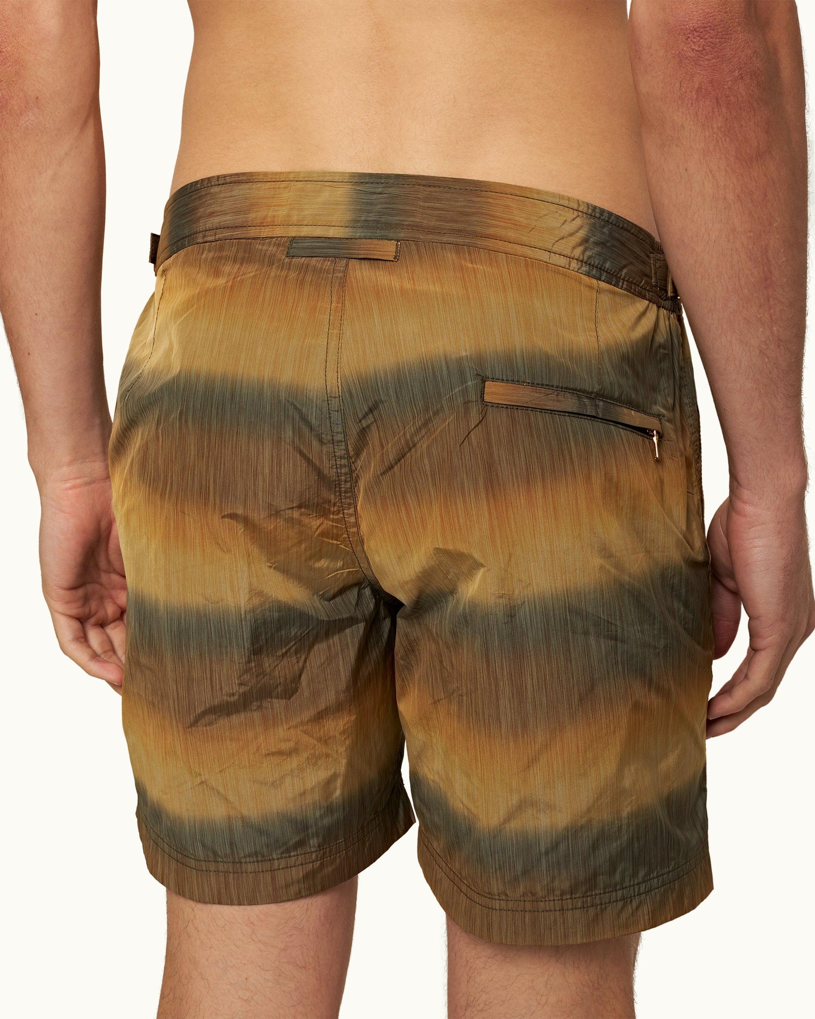 Mid-Length Swim Shorts In Gold Fade | Gold