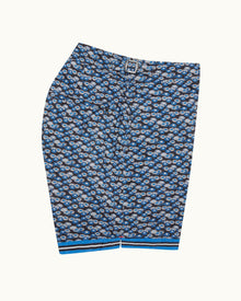 Bulldog Night Iris/Powdered Sky Floral Fantasy Mid-Length Swim Shorts | Night Iris/Powdered Sky