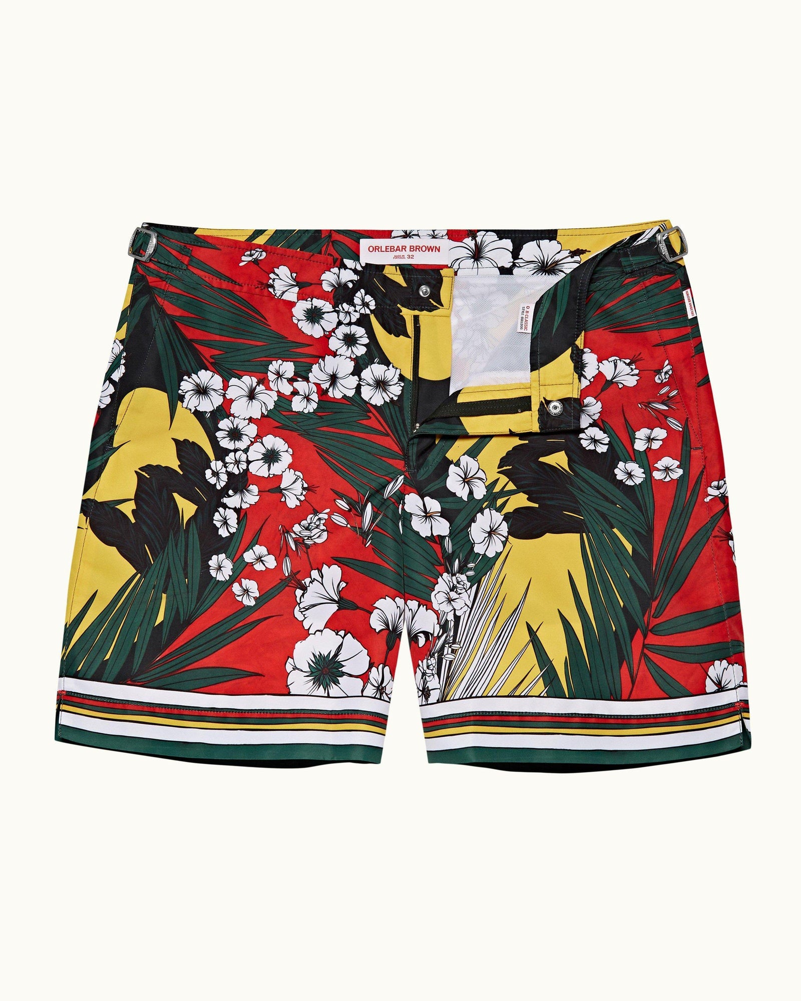 Bulldog Yellow/Green/Black Island Life Mid-Length Swim Shorts | Yellow/Green/Black