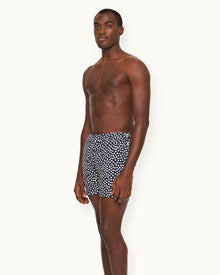 Bulldog Jacquard Star Jacquard Mid-Length Swim Shorts In Night Iris Blue | Night Iris