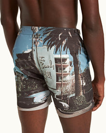 Bulldog Beverly Hills Photographic Print Mid-Length Swim Shorts | Beverly Hills