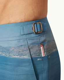 Bulldog Pacifico Photographic Print Mid-Length Swim Shorts Woven In France | Pacifico