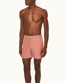 Bulldog Firestone Wave Print Mid-Length Swim Shorts | Firestone