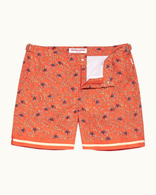 Wonder Full Print Mid-Length Swim Shorts Woven In France in Havana Sun colour | Havana Sun