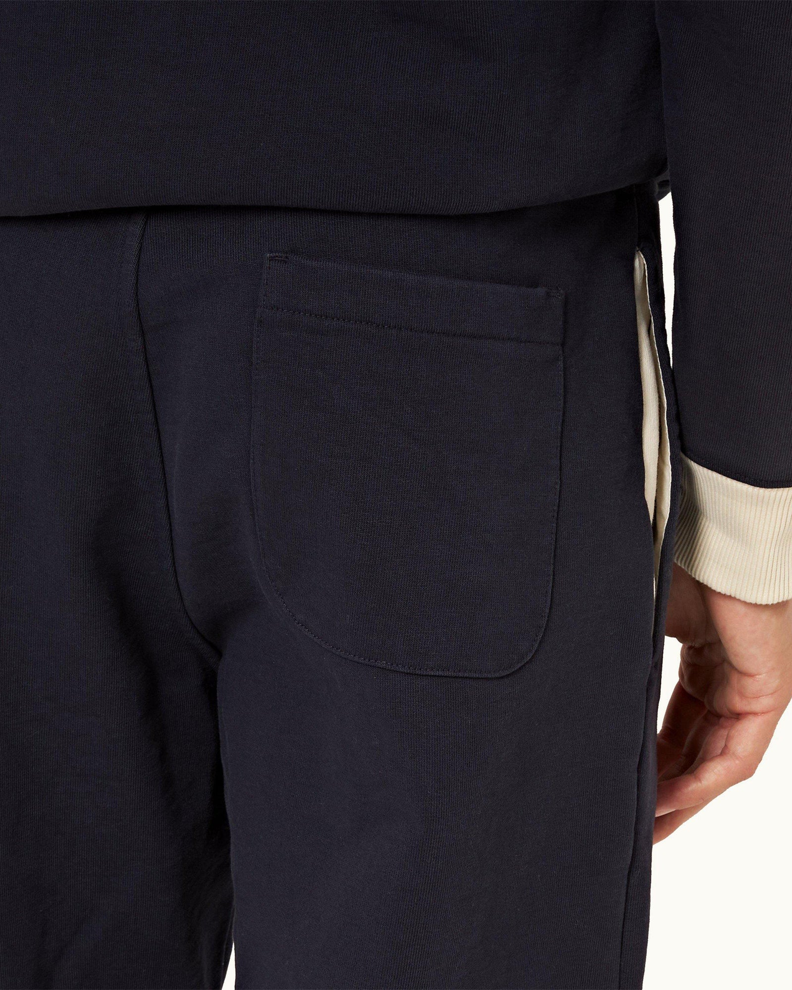 Night Iris Contrast Classic Fit Washed Organic Cotton Sweatpants | Night Iris