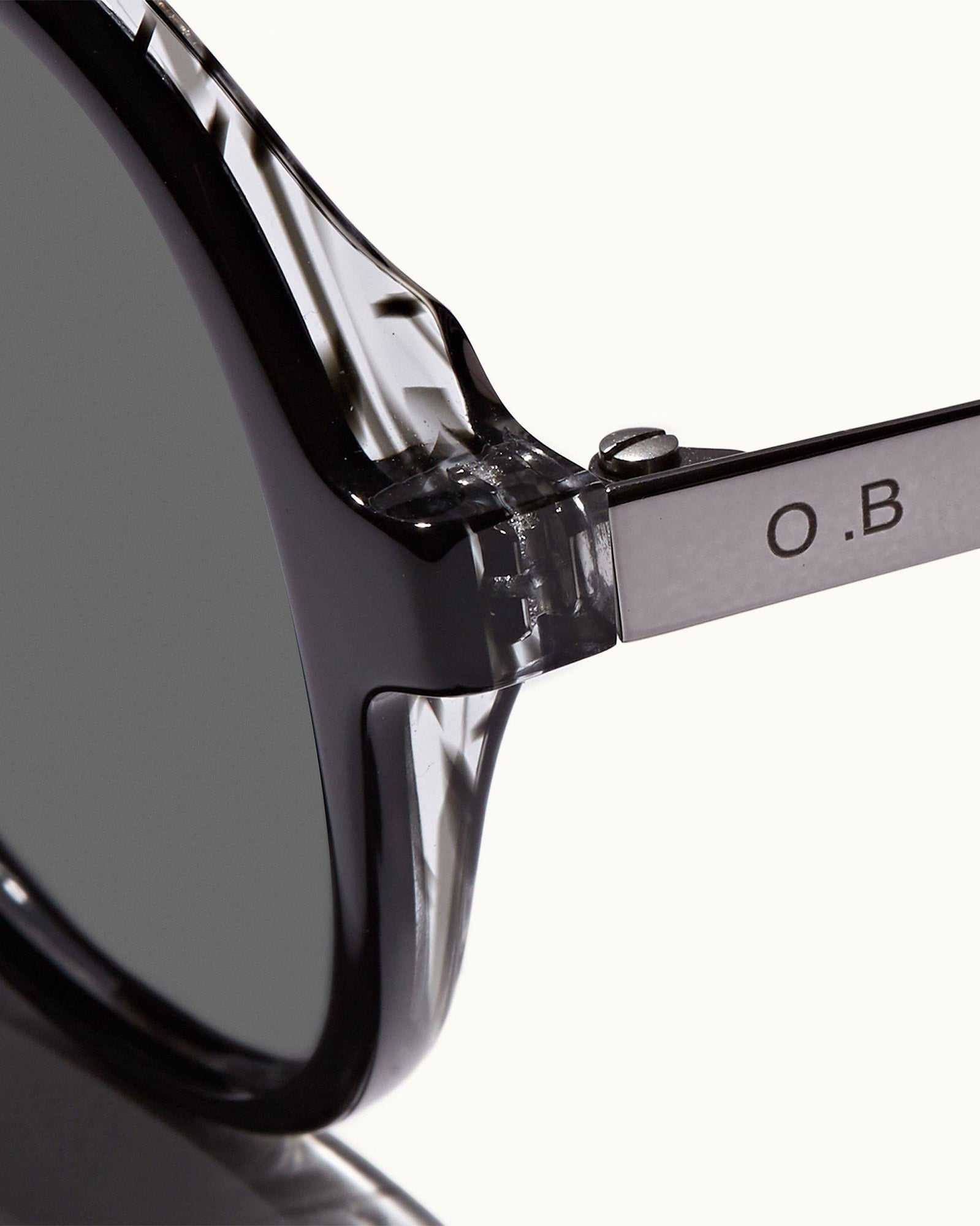 Estoril Black/Shiny Steel Double Bridge Sunglasses | Black/Shiny Steel