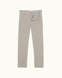 Seal Grey Tailored Fit Stretch-Cotton Chinos | Seal Grey