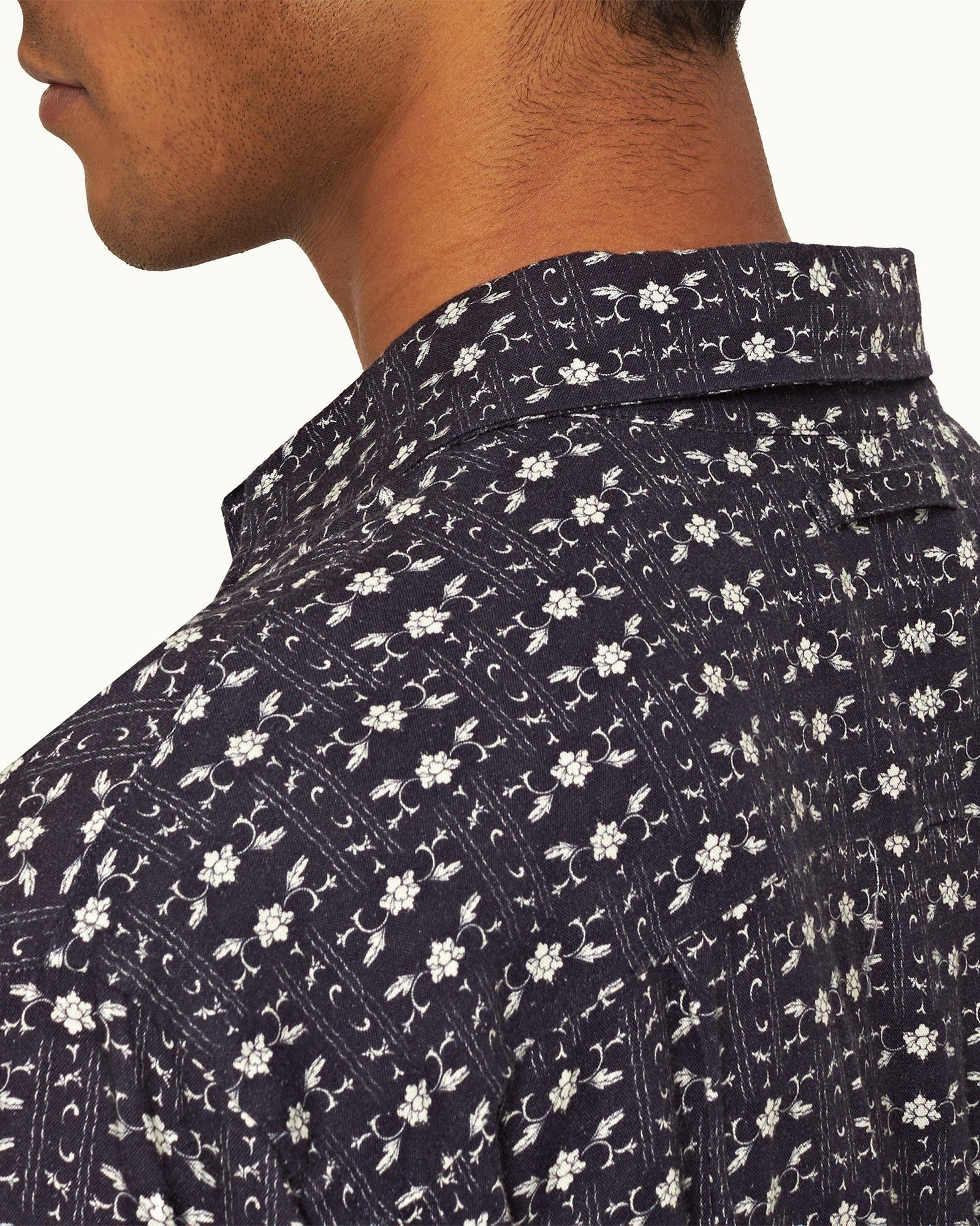 Dark Sapphire/Sea Mist Bandana Relaxed Fit Classic Collar Shirt | Dark Sapphire/Sea Mist