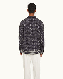 Dark Sapphire/Sea Mist Bandana Relaxed Fit Classic Collar Shirt | Dark Sapphire/Sea Mist