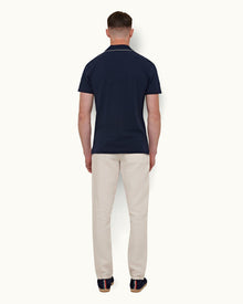 Griffon Linen White Sand Tailored Fit Linen Trousers | White Sand