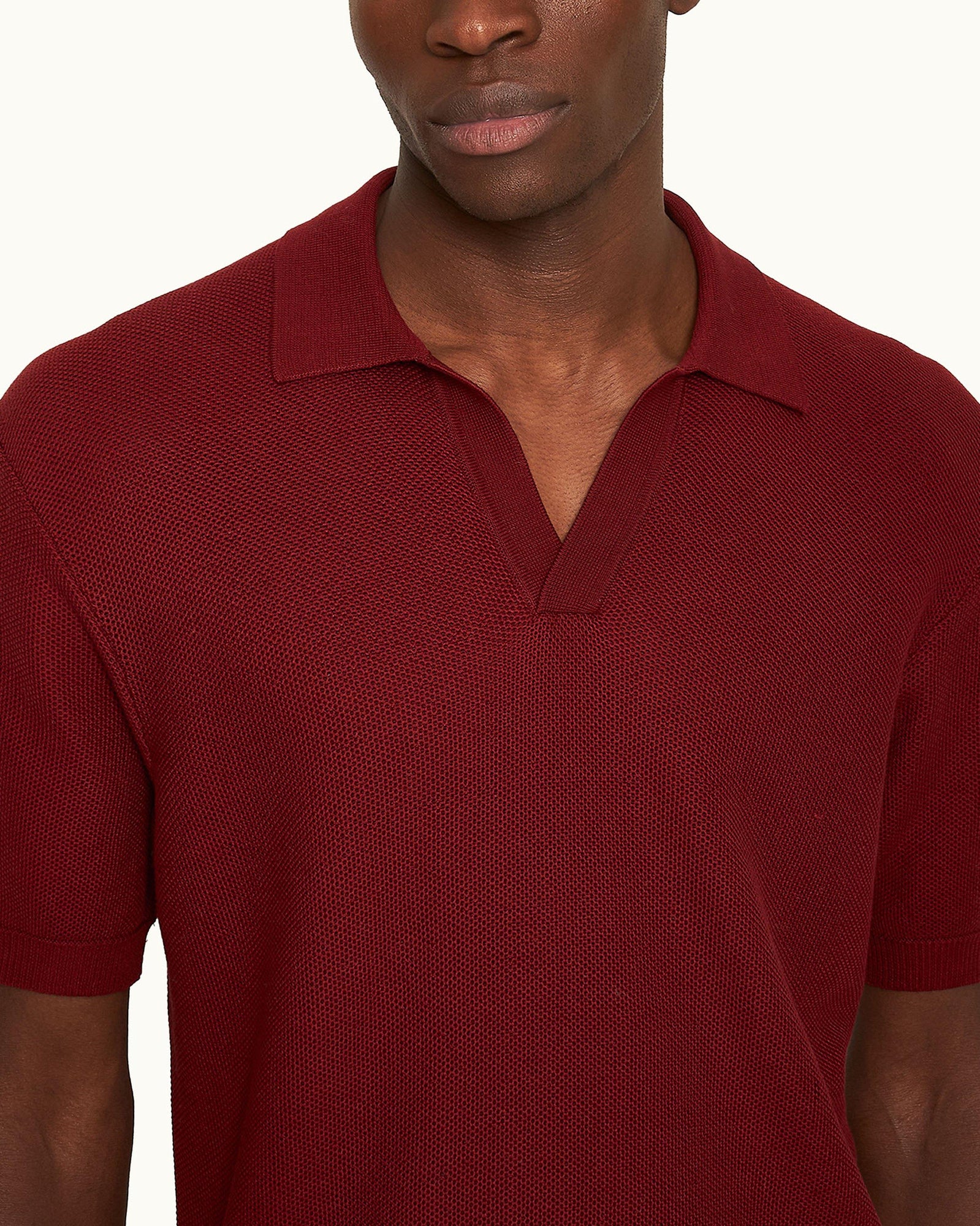 Men | Horton Pique Polo | Copper Red