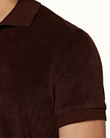 Jarrett Towelling Cocoa Classic Fit Towelling Polo Shirt | Cocoa